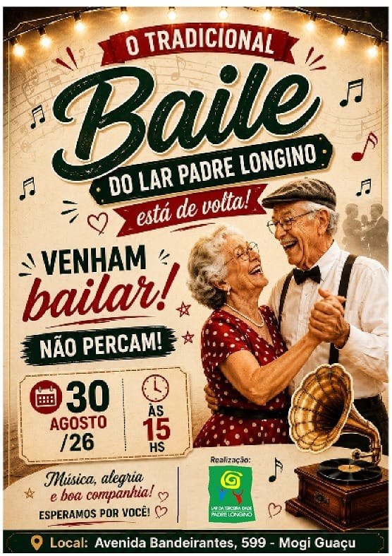 Cartaz do Baile do Lar Padre Longino
